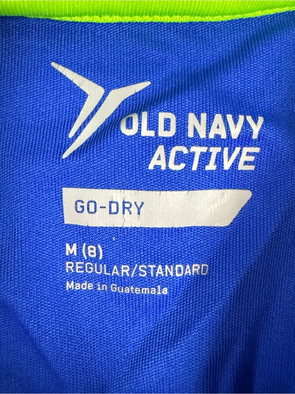 Old Navy Royal Blue Active Tee size M 8 black gradient performance
